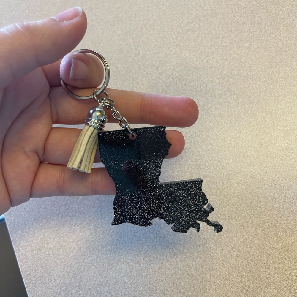 Handmade U.S. State Keychain - Louisiana - Picture 2 of 6
